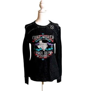 🆕 NWT Fort Worth Stock Show and Rodeo Reversible Long Sleeve Shirt